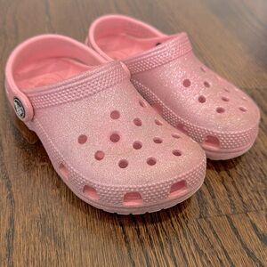 Toddler glitter Crocs